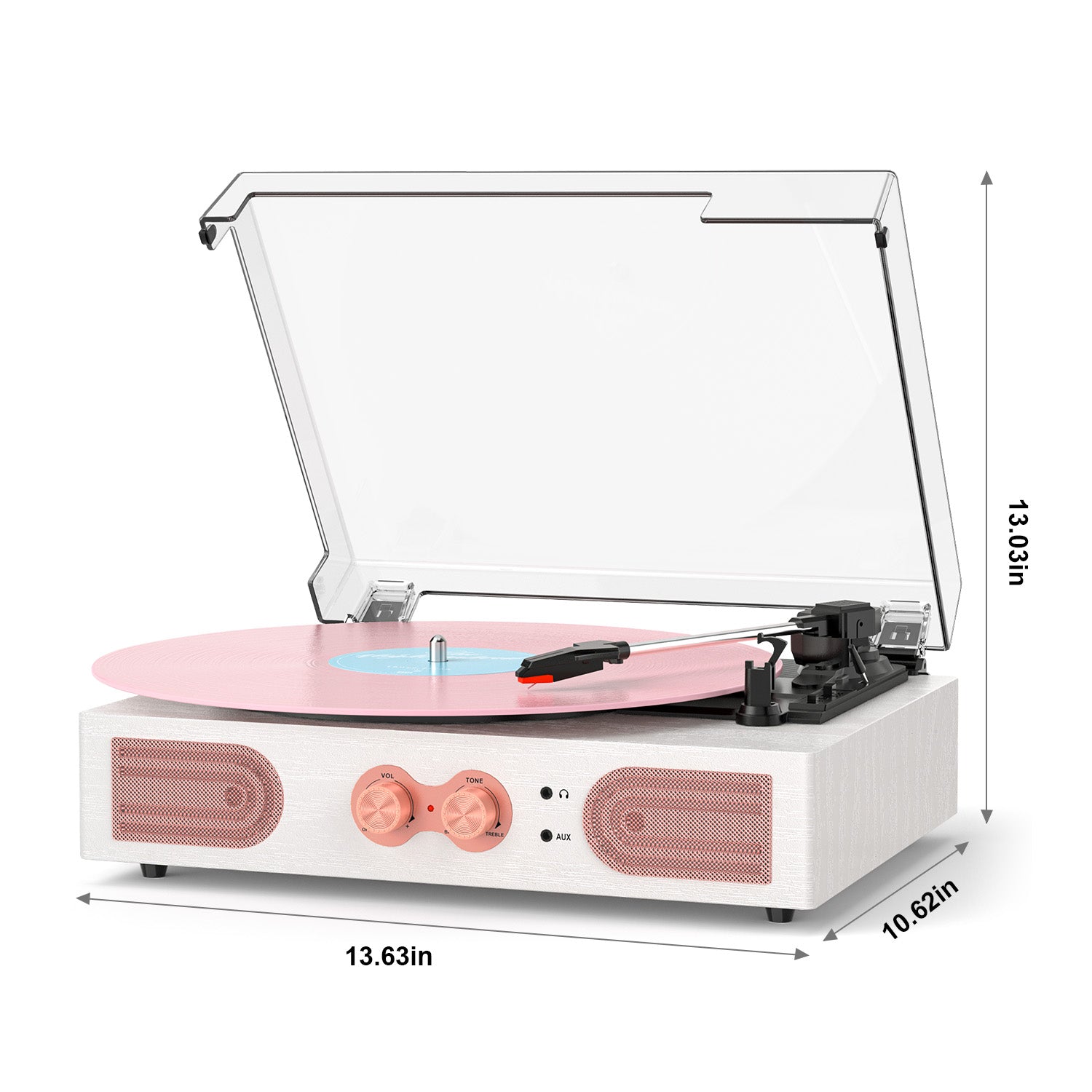 Vintage Bluetooth Record Player with Built-in Speakers