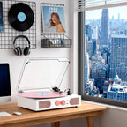 Vintage Bluetooth Record Player with Built-in Speakers