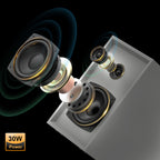 Sistema de tocadiscos TE-003 con altavoces externos, Bluetooth y grabación USB.