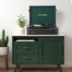 TE-108D Retro Portable Turntable and Stereo Speaker System