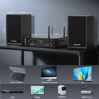 Victress AH001 450W Hi-Fi Bluetooth Amplifier with Wireless Microphones