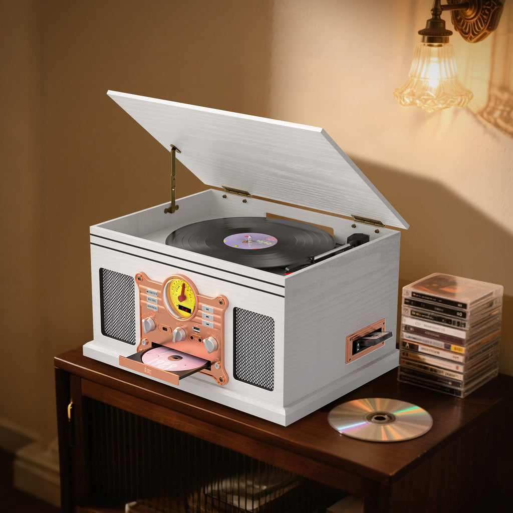 TE-007R All-in-One Record Player with Cassette Deck and USB Recording