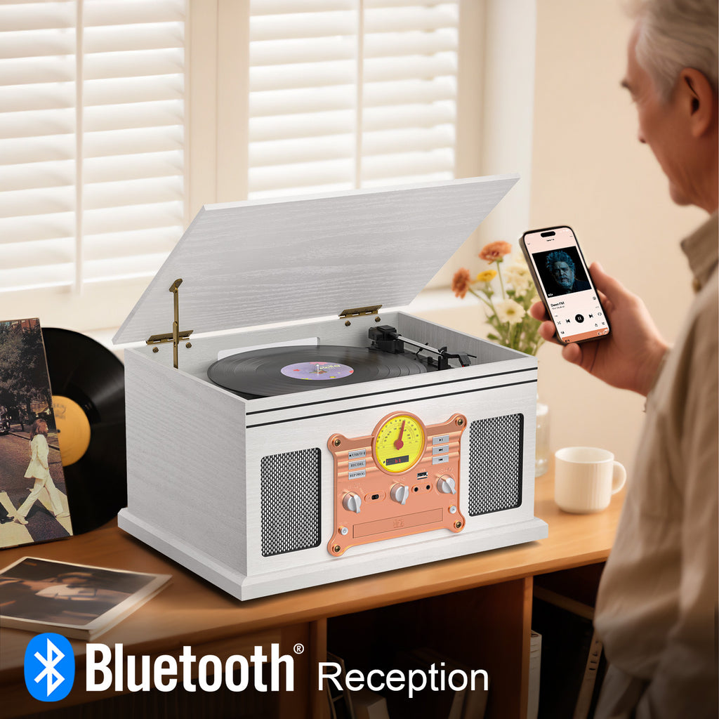 TE-007R All-in-One Record Player with Cassette Deck and USB Recording