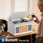 TE-007R All-in-One Record Player with Cassette Deck and USB Recording