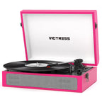 TE-108D Retro Portable Turntable and Stereo Speaker System