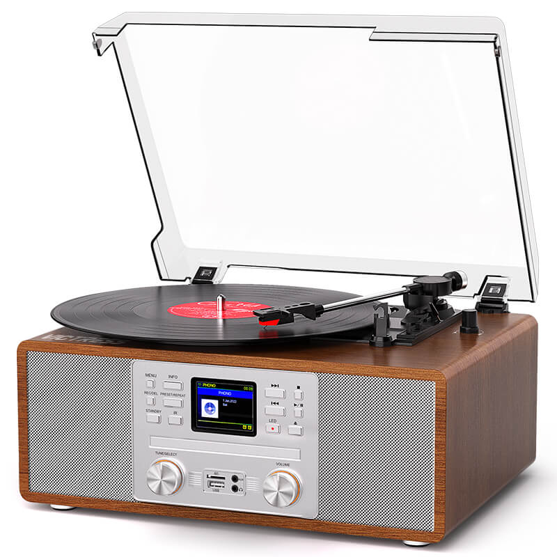TE-108S All-in-One Stereo System CD Bluetooth and Vinyl