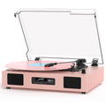 Tocadiscos Bluetooth TE-2017 con grabación USB, ecualizador y salida RCA.
