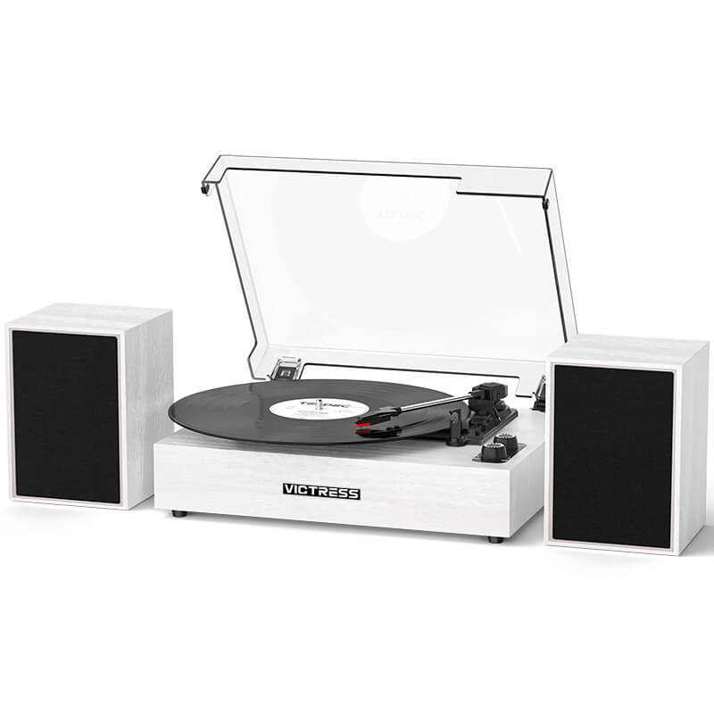 TE-2028C 3-Speed Turntable with External Stereo Speakers and Bluetooth