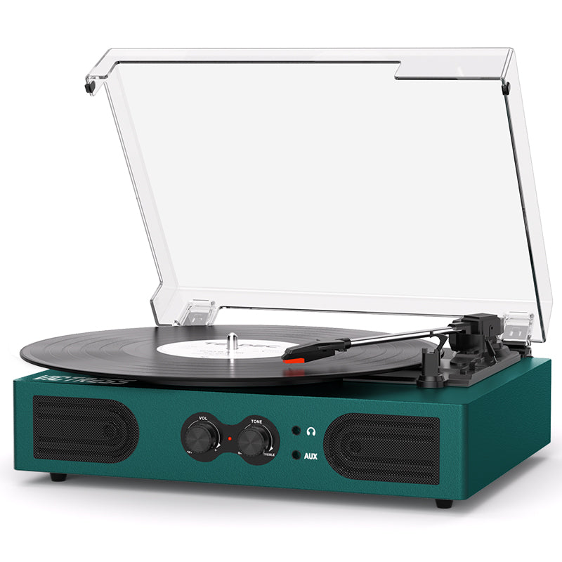 Vintage Bluetooth Record Player with Built-in Speakers