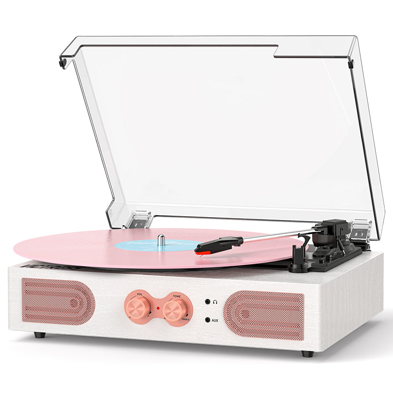 Vintage Bluetooth Record Player with Built-in Speakers