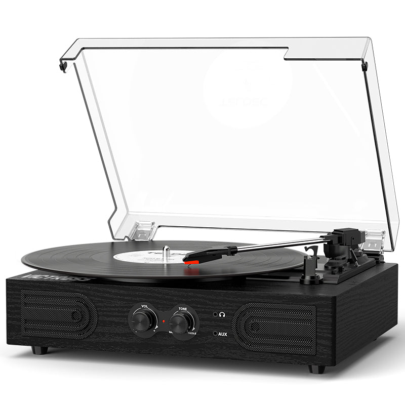 Vintage Bluetooth Record Player with Built-in Speakers