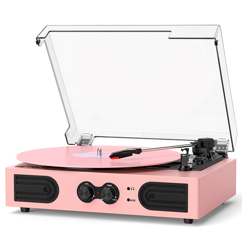 Vintage Bluetooth Record Player with Built-in Speakers