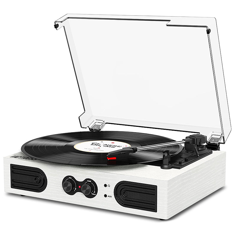 Vintage Bluetooth Record Player with Built-in Speakers