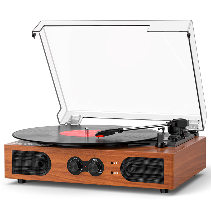 Vintage Bluetooth Record Player with Built-in Speakers