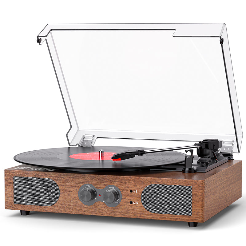 Vintage Bluetooth Record Player with Built-in Speakers