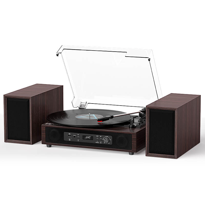 TE-2033B All-in-One Hi-Fi Turntable with 4+2 Speaker System and USB Recording
