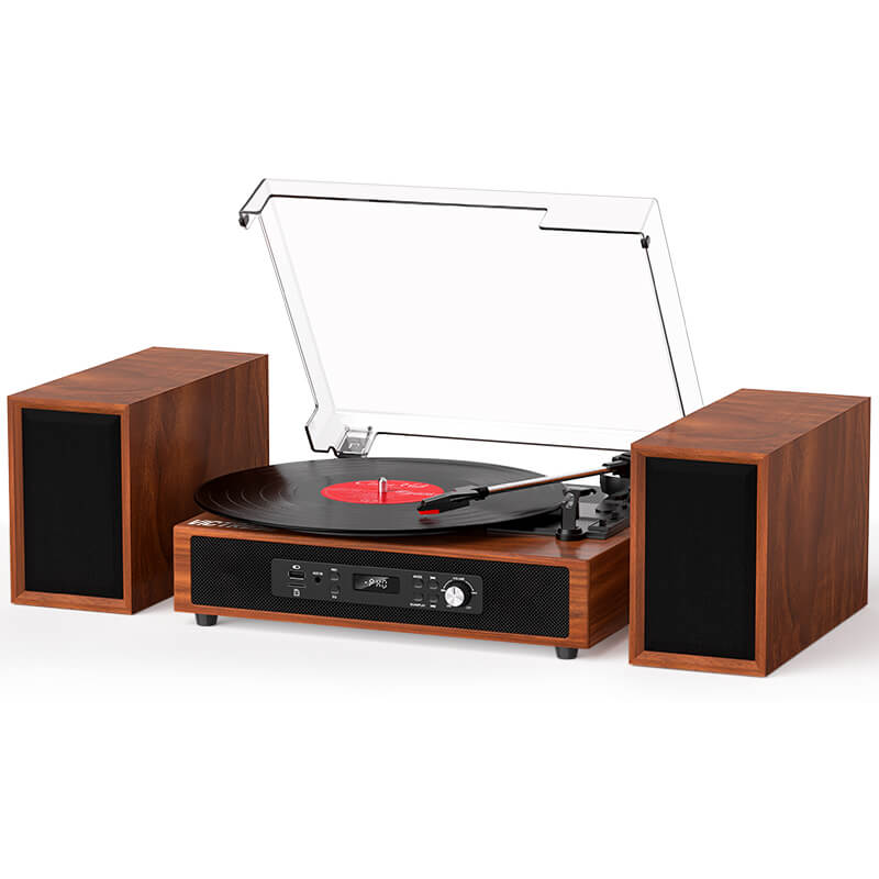 TE-2033B All-in-One Hi-Fi Turntable with 4+2 Speaker System and USB Recording
