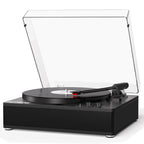 Tocadiscos de tamaño completo TE-3008 con contrapeso ajustable y salida Bluetooth.